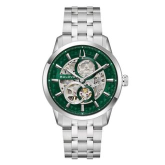 Bulova Sutton Automatic Green Dial Mens Watch 96A329