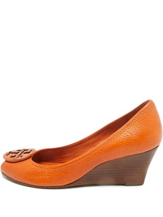 Tory Burch Sally wedge pumps - Orange