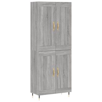 Berkfield Home Highboard Grey Sonoma 69.5x34x180 cm Engineered Wood