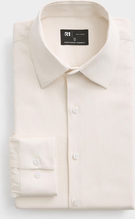 Le 31 Mens Solid basket-weave shirt Standard fit
