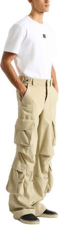 Balmain Cotton Cargo Pants in Beige at Nordstrom, Size 48