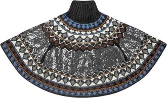Munthe Verst Poncho - Dames - Ponchos - Zwart - M - Wol - Jassen