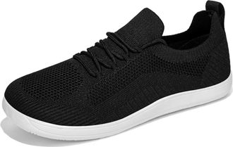 Generic Women Men Comfort Hybrid Breathable Minimalist Shoe, Lightweight Comfortable Wide Toe Non-Slip Slip-On Sneaker for Everyday (Black,12)