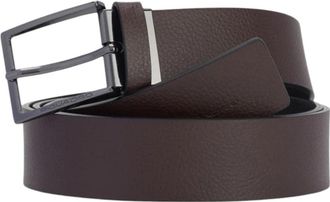 Piquadro Multicolor Leren Riem met Gesp - Heren - Riemen - Bruin - ONE Size - Accessoires