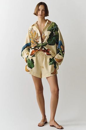 Farm Rio Linen Printed Shorts