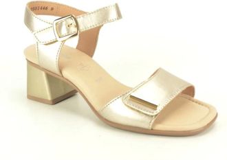 Remonte Schoenen, Dames, Geel, 36 EU, Goud effen Sand Velcro DH 5cm