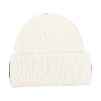 Soft Goat Ribbed Beanie - Dames - Hoeden - Wit - ONE Size - Wol - Accessoires