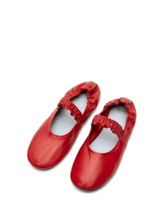 Frances Valentine Womens Eloise Ballet Slipper In Red