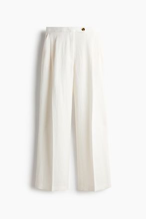 H&M Elegante Hose mit weitem Bein - Elfenbein