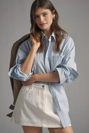 English Factory 100% Cotton Denim Skort