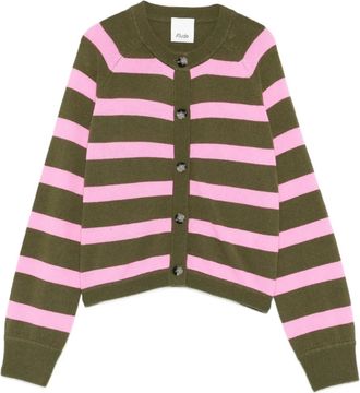 Allude Gestreept vest - Groen