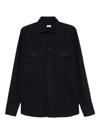 Borriello double-pocket cotton shirt - Blue