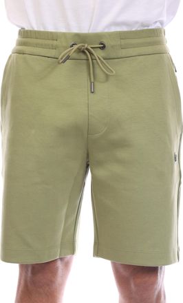 HUGO BOSS Mens C-Leoni 01 Double B Monogram Shorts in Green Cotton - Size X-Large