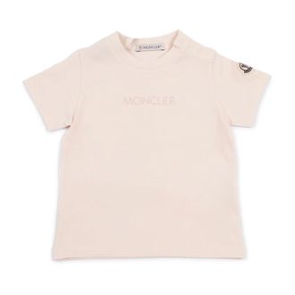 Moncler T-Shirts, unisex, Pink, Size: 12 M Classic Crew-Neck T-Shirt