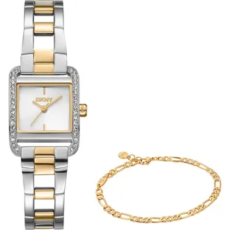 DKNY L 143 Bracelet Watch & Bracelet Set in Silver at Nordstrom