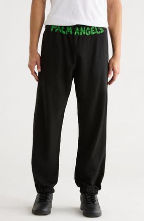 Palm Angels Logo Sweatpants in Black Green at Nordstrom Rack, Size X-Small