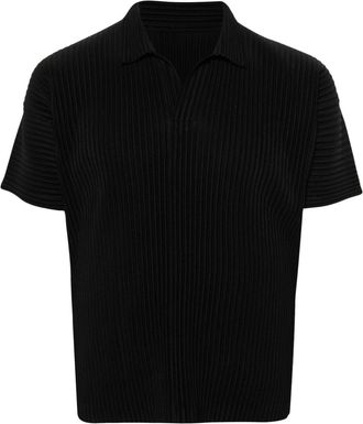 Homme Plissé Issey Miyake Basics Plissé Polo Shirt - Mens - Polyester