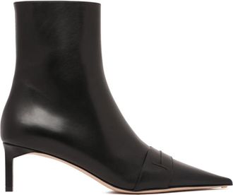 Tom Ford Zwarte leren Eva enkellaarsjes - Dames - Laarzen met Hak - Zwart - 40 EU - Leer - Schoenen