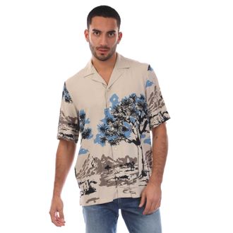 HUGO BOSS Heren Rayer Shirt (Beige)