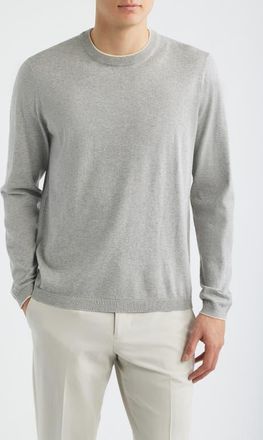 Jack Victor Dan Cotton Sweater in Light Grey at Nordstrom, Size Xx-Large