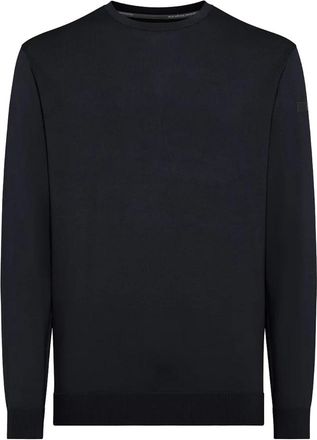 Roberto Ricci Design Maxell Ronde Gebreide Trui - Heren - Ronde hals truien - Blauw - S - Truien & Vesten