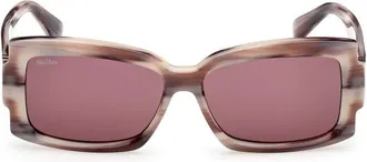 Max Mara Rectangle Acetate Sunglasses - Brown