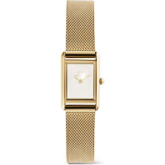 Daniel Wellington Bound Mini Tank Mesh Strap Watch, 17mm x 26mm in Gold-Tone at Nordstrom