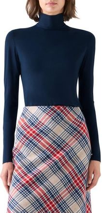 Akris Jersey Turtleneck in Navy at Nordstrom, Size 12