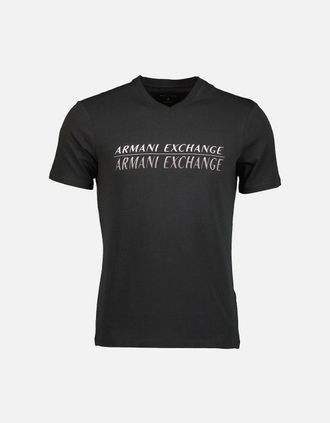 Armani Mens Slim Fit Logo T-Shirt - Black - Size: 40