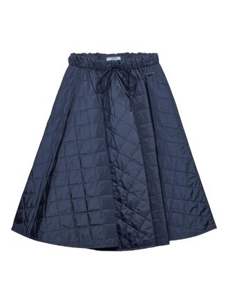 Prada quilted midi skirt - Blue