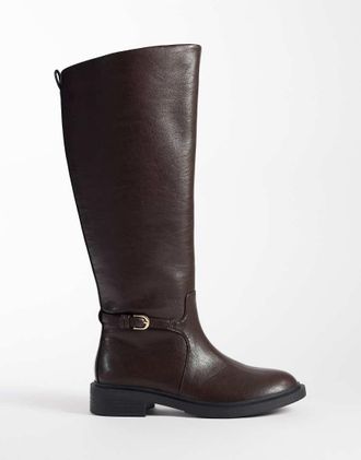 schuh Daniela stivali da equitazione bassi neri-Marrone