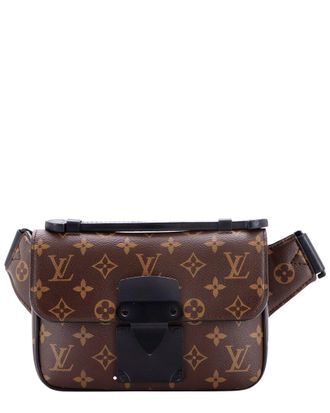 Louis Vuitton Brown Macassar Monogram Canvas S Lock Sling Bag (Authentic Pre- Loved)
