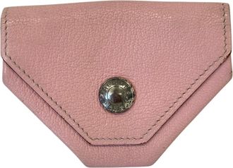 Herm&egrave;s Pink Rose Sakura Leather Coin Purse/Coin Case (Pre-Owned)