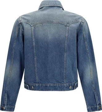 Versace Mens Stonewashed Denim Jacket Medium Blue Cotton