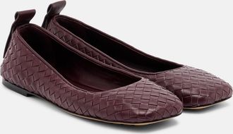 Bottega Veneta Charlotte Intrecciato leather ballet flats
