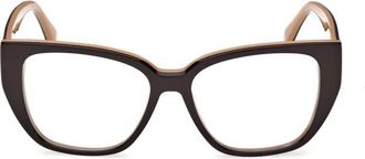 Max Mara Clip-on Bril - Dames - Brillen - Bruin - 53 MM - Accessoires
