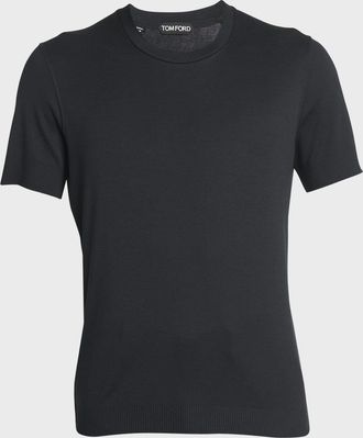 Tom Ford Men & apos;s Short-Sleeve Crewneck Sweater
