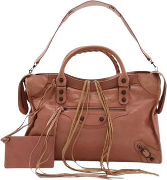Balenciaga Pre-owned Handbags, female, Pink, Size: ONE SIZE Pre-owned Vintage Shoulder Bag