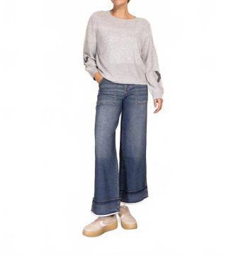 Zhrill Womens Graphic Sweater In Grey