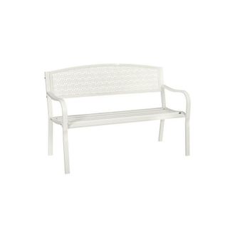 Papillon Papillon - 8042485 Panca Jardin Dothan Bianco 128 x 56 x 85 (h). cm, Lega di Acciaio, Multicolore, xl