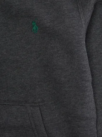 Polo Ralph Lauren Boys Grey Hoodie With Pony Embroidery Cotton Hoods & Sweatshirts