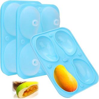 OEM Juego De Moldes De Silicona 3d Con Forma De Mango: 4 Moldes Para Hornear Y 6 Mini Embudos