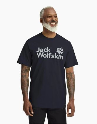 Jack Wolfskin Mens Jack Wolfskin Mens Brand Short Sleeve T-Shirt - Navy - Size: 36