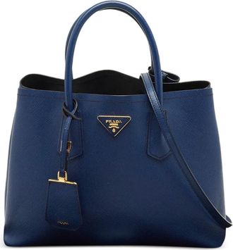 Prada Borsa tote con doppio manico - Blu