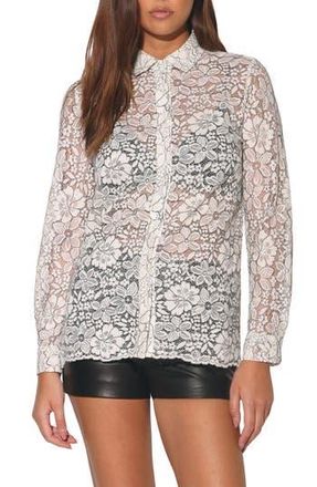 Walter Baker Maxine Lace Shirt in Windsor Lace Ivory at Nordstrom Rack, Size X-Small
