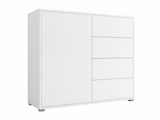 Mirjan24 C&oacute;moda Comfivo Fersoe 102, Blanco + Mate Blanco, Con Cajones Y Puertas, N&uacute;mero De Cajones: 0, 93x100x41cm