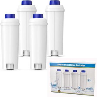 OEM Filtro De 4 Piezas Para Cafetera, Filtro De Repuesto Modelo Esam, Compatible M&aacute;quinas Delonghi Ecam, Esam, Ec680, Ec800 M&aacute;quinas Espresso, Blanco