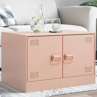 vidaXL Mesa De Centro Acero Rosa 67x50x44 Cm Vidaxl