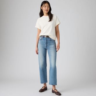 Levi's Ribcage Straight Ankle Jeans - Womens - 23X27 - Medium Wash / Should Be Easy
