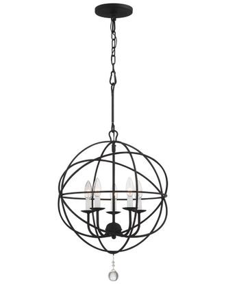 Crystorama Solaris 5-Light Black Mini Chandelier
